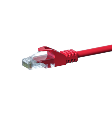 Câble CAT5e UTP CCA rouge - 0.25m