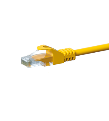 Câble CAT5e UTP CCA jaune - 10m
