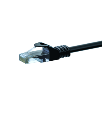 Câble CAT6 UTP CCA noir - 7.50m