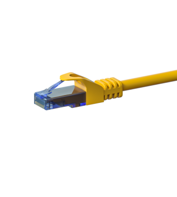 Câble CAT6A UTP 100% cuivre jaune - 0.50m