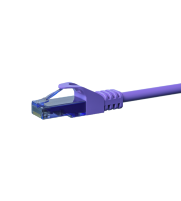 Câble RJ45 CAT6A UTP 100% cuivre violet - 0.15m