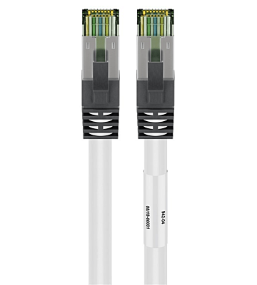 Câble RJ45 Cat8 S/FTP (PIMF) blanc - 3m