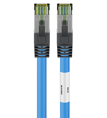Câble RJ45 Cat8 S/FTP (PIMF) Bleu - 0,25m 
