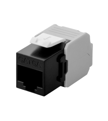 Connecteur Keystone Cat6A UTP - Toolless - Noir