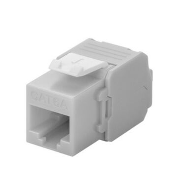 Connecteur Keystone Cat6a UTP - Toolless - Gris