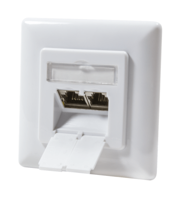 CAT6 UTP / STP boîtier encastré vertical, Blanc
