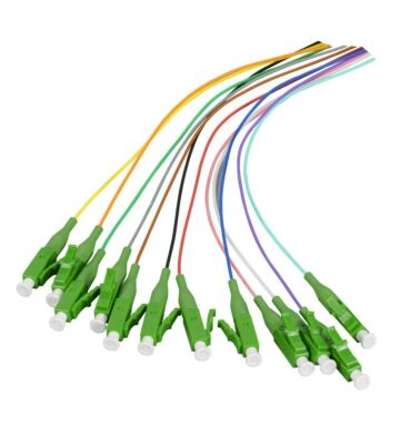 OS2 fibre optique pigtail coloré LC-APC - 12 pieces