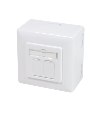 CAT5E UTP / STP boîtier en saillie, Blanc