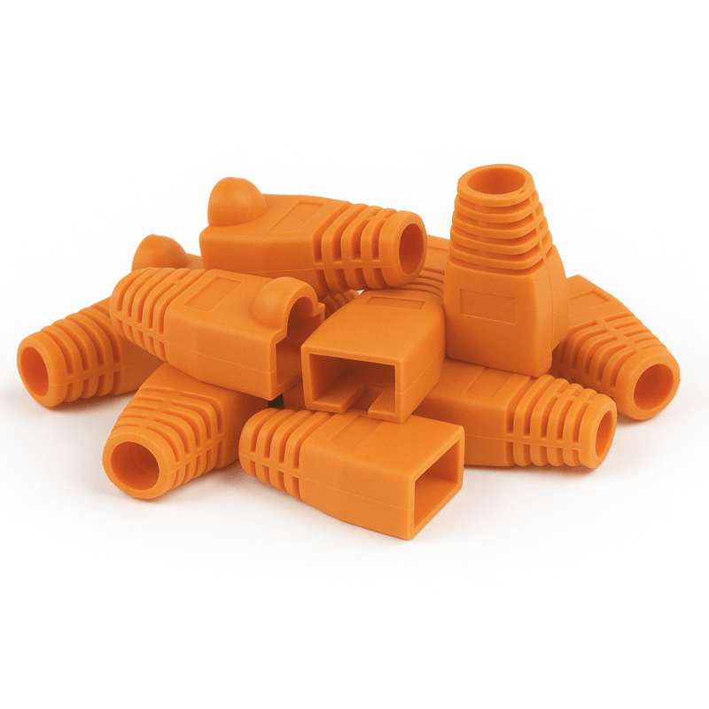 Manchon de câble RJ45 orange - 10 pièces
