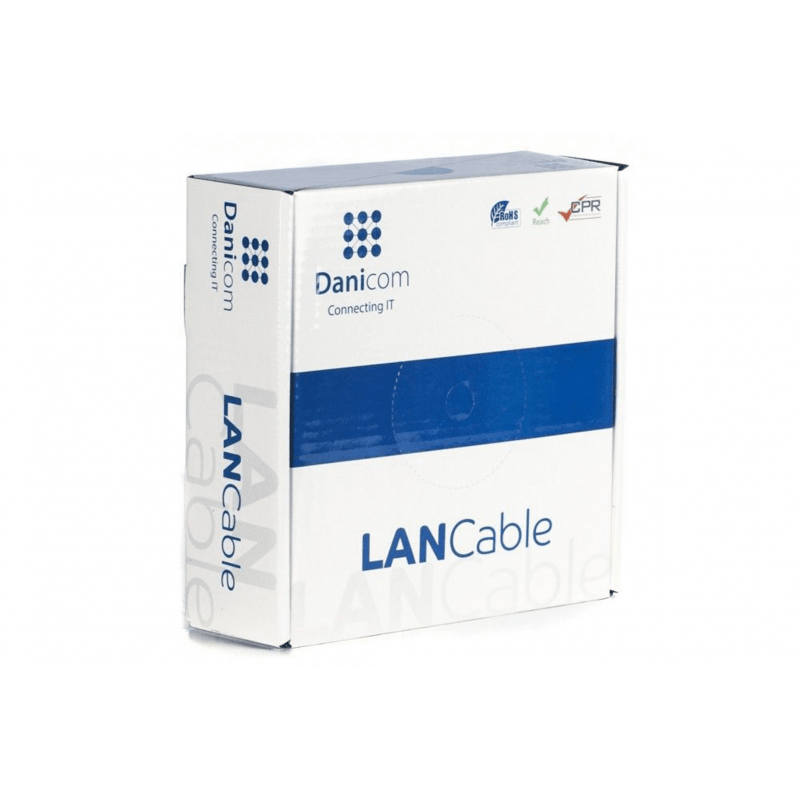 Rouleau câble flexible gris Cat5e U / UTP CCA - 100m