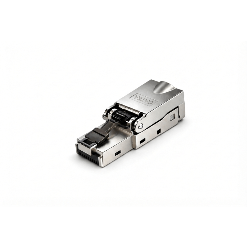 Connecteur RJ45 CAT6A S/FTP sans outillage - pour câble rigide