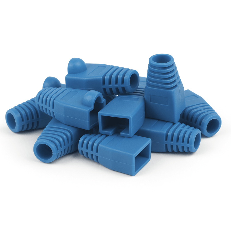 Manchon de câble RJ45 bleu - 10 pièces