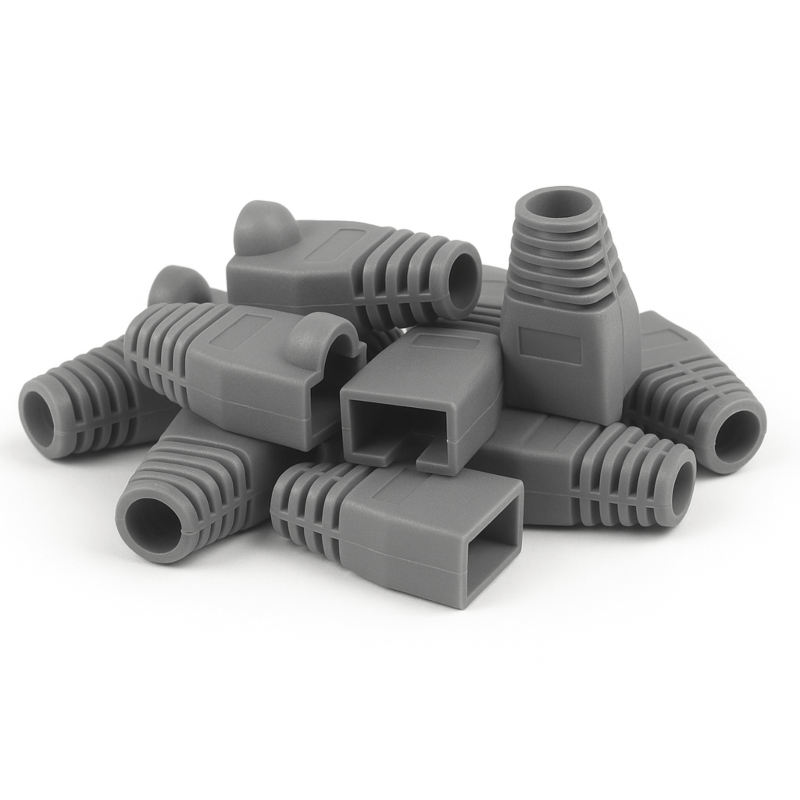 DANICOM Manchon de câble RJ45 gris - 10 pièces