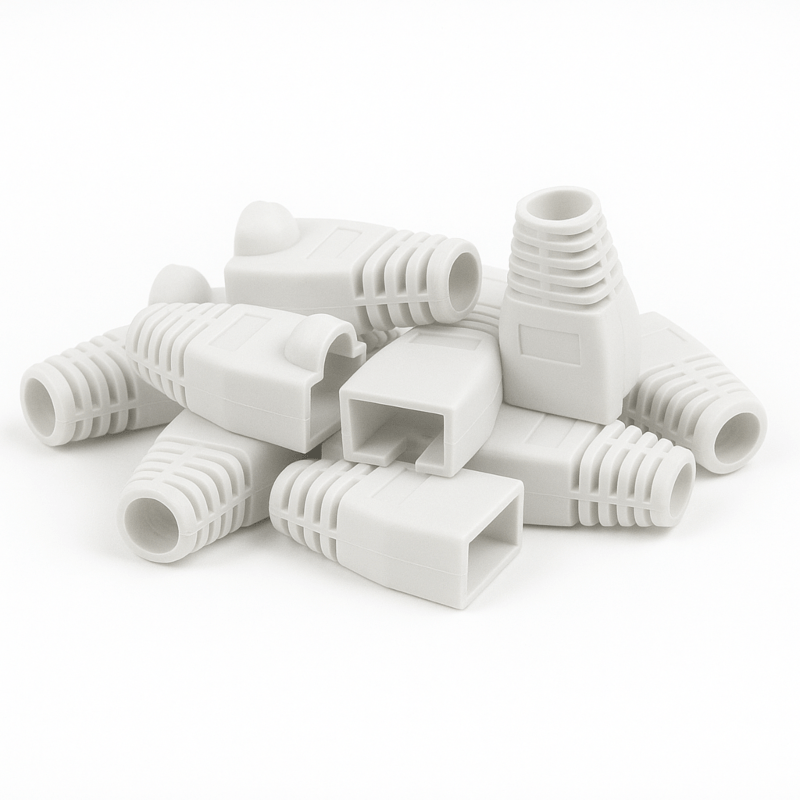 Manchon de câble RJ45 blanc - 10 pièces