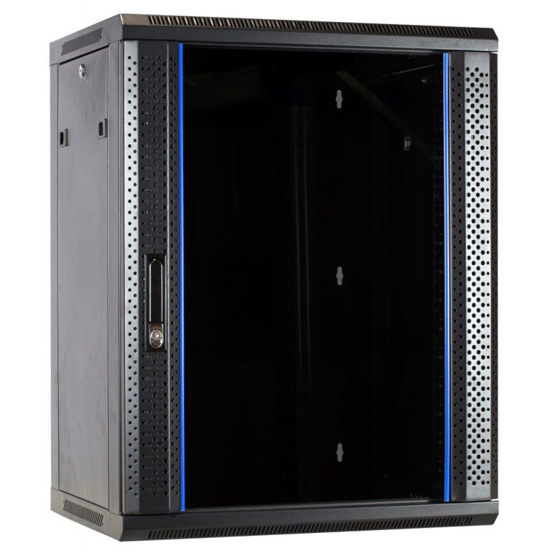 Baie murale 15U avec porte en verre 600x450x770mm