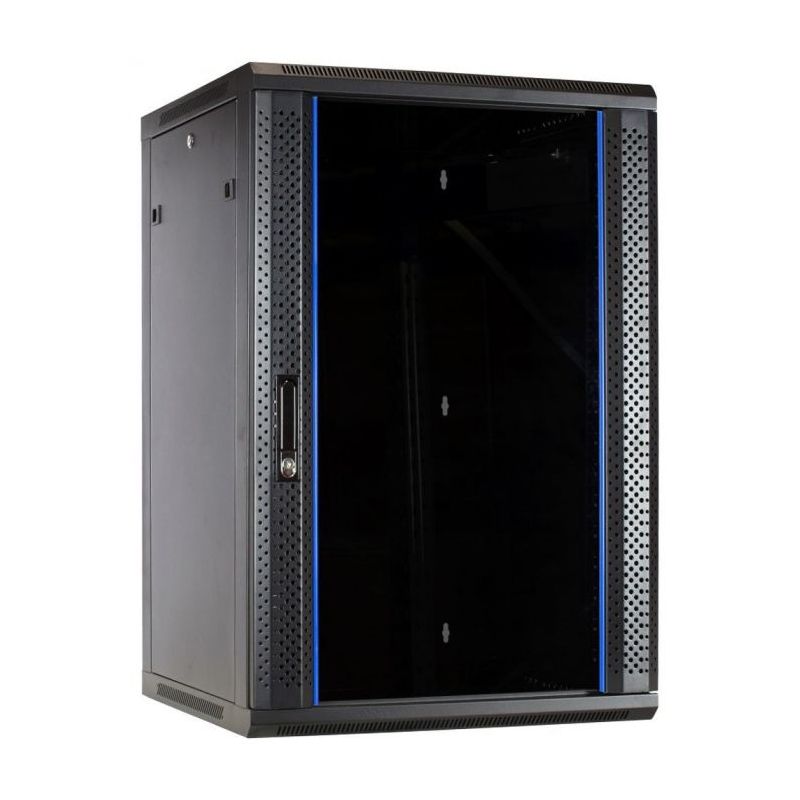 Baie murale 22U avec porte en verre 600x600x1200mm 