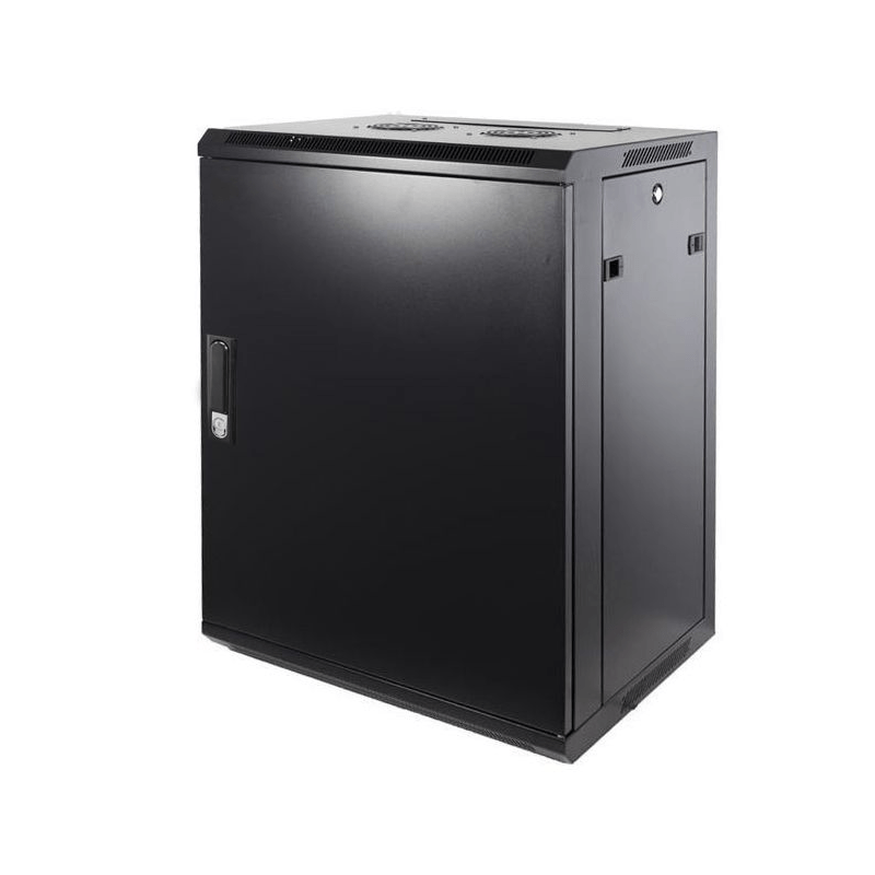 Baie murale 12U avec porte métalique 600x450x635mm (LxPxH)