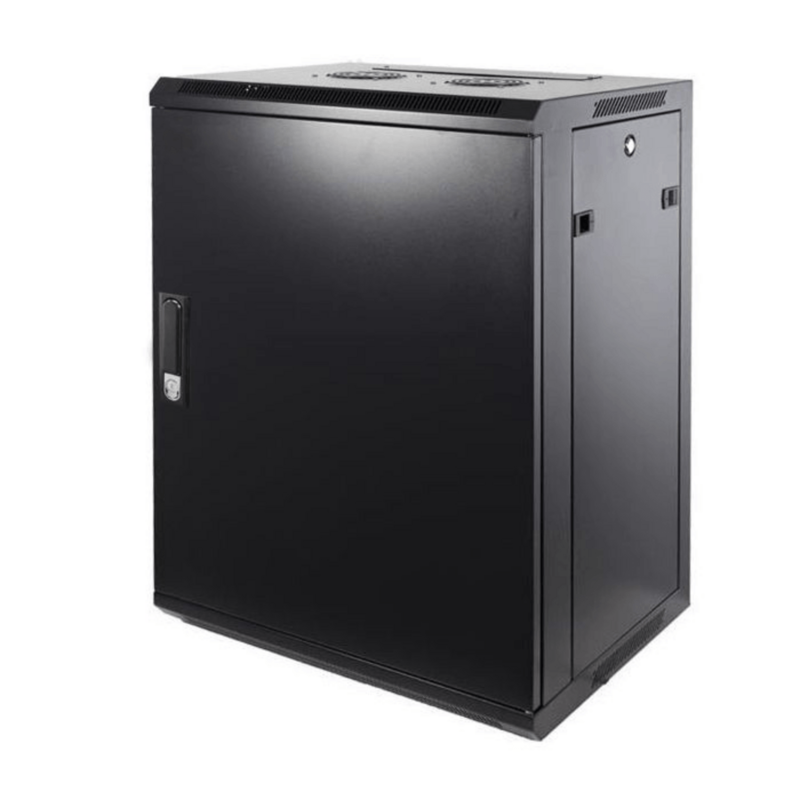 Baie murale 12U avec porte métalique 600x600x635mm (LxPxH)