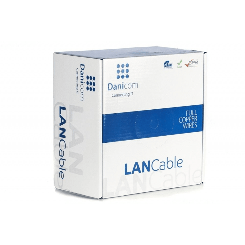 DANICOM CAT7 S/FTP 100m kabel op rol stug -  LSZH (Dca)