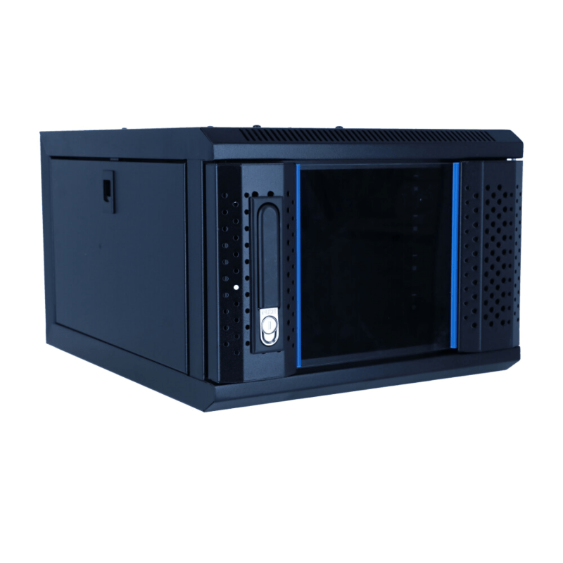 Baie de serveur 10 pouces 4U avec porte en verre 370x450x264mm (LxPxH)