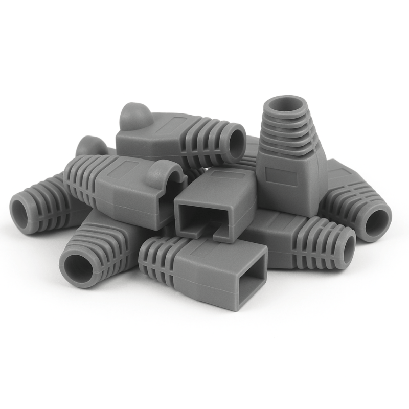 Manchon de câble RJ45 gris - 10 pièces