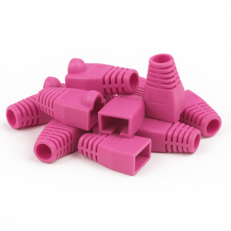 Manchon de câble RJ45 rose - 10 pièces