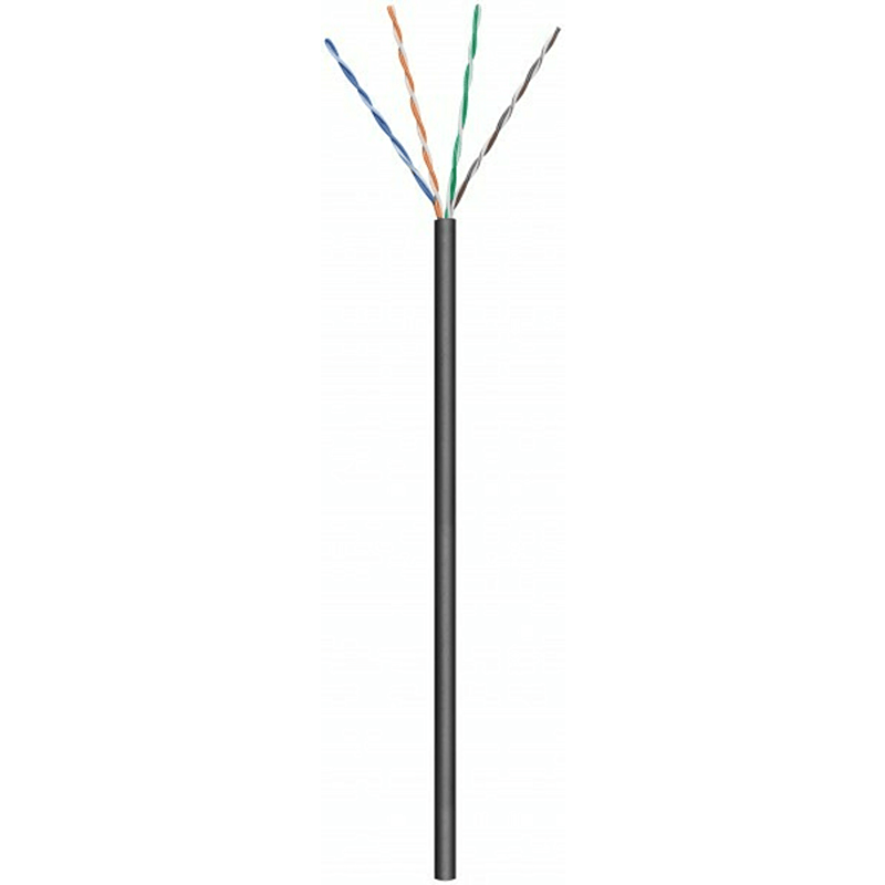 Rouleau câble flexible extérieur noir CAT5E U / UTP CCA - 100m