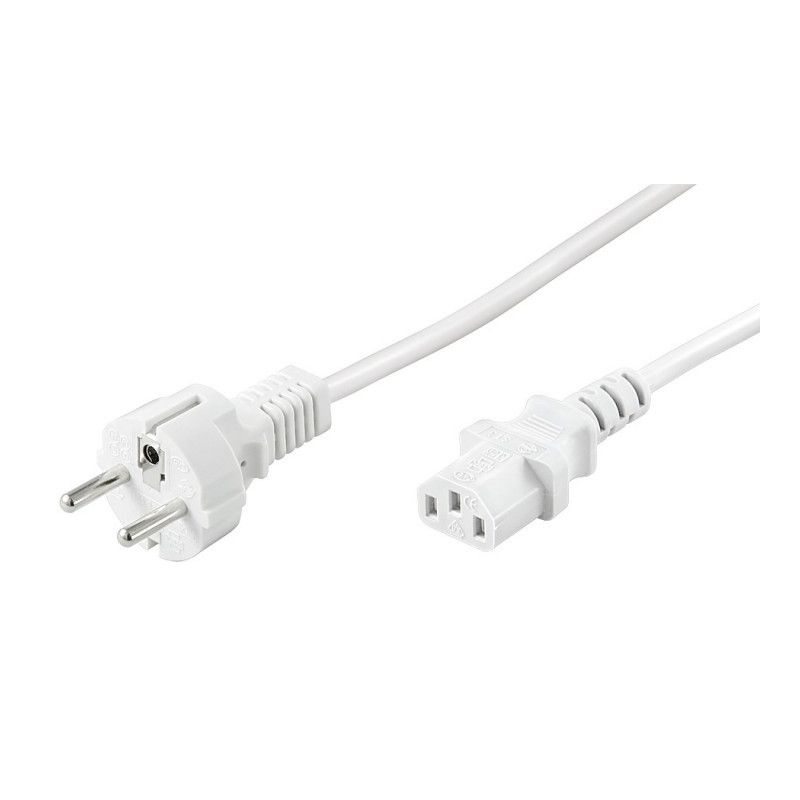Câble d'alimentation Schuko à C13 2M Blanc