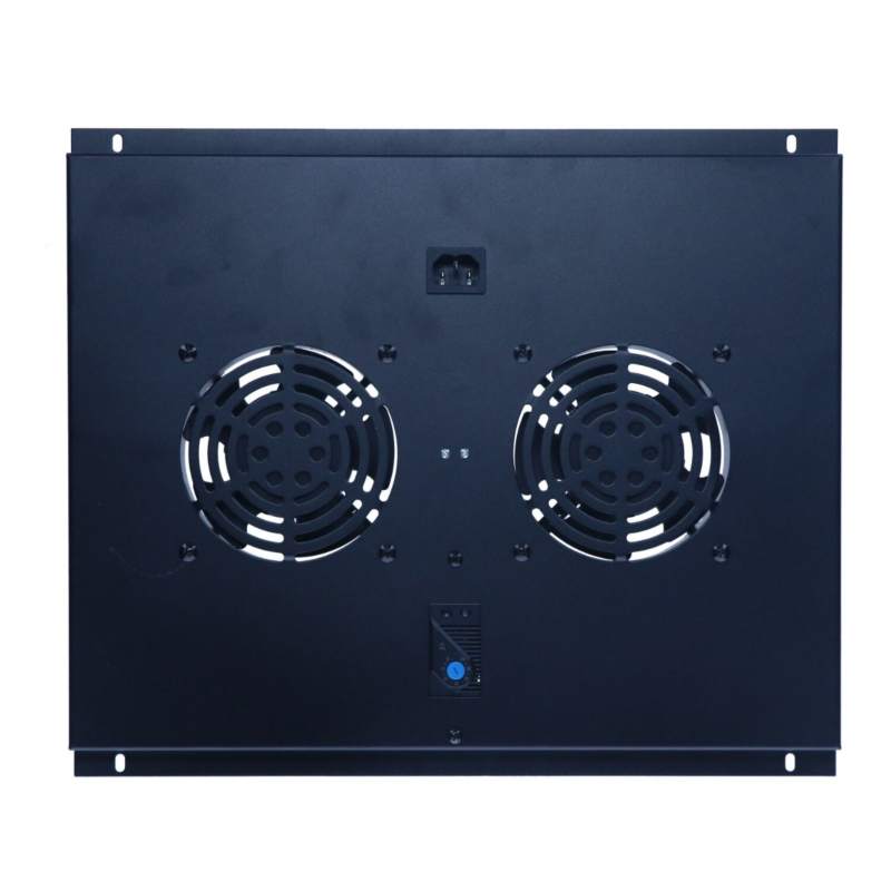 Kit de ventilation avec 2 ventilateurs et thermostat adapté aux armoires serveur autoportantes de 600 mm de profondeur