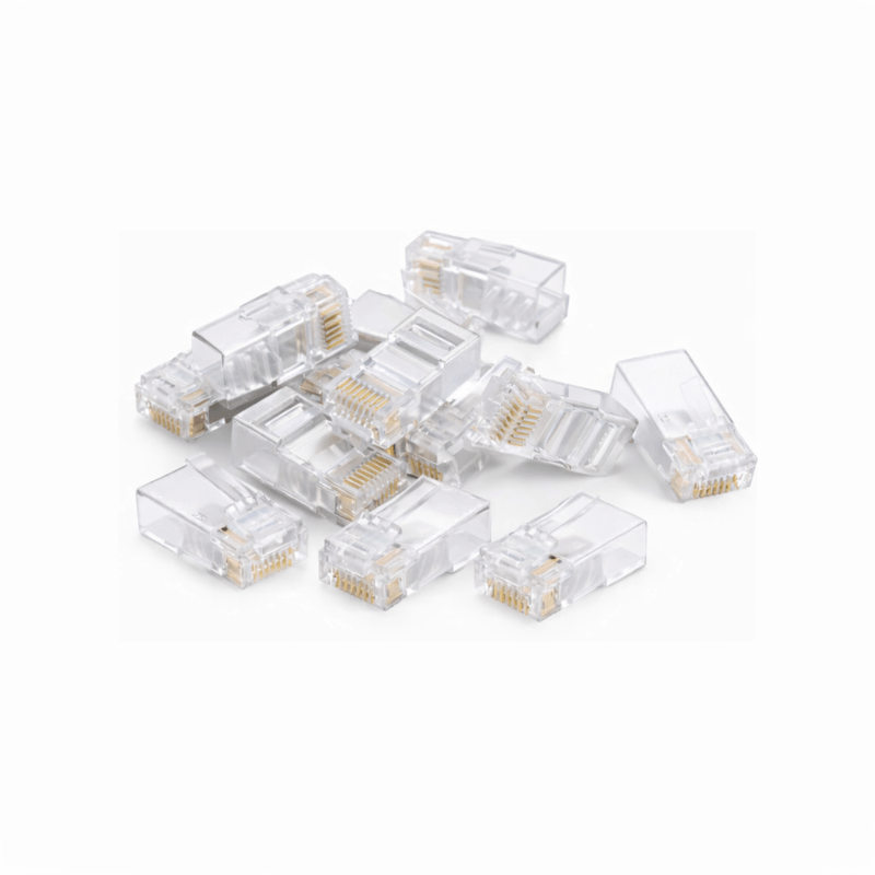 Connecteur RJ45 Cat5e UTP traversant - pour câble flexible et rigide - 10 pièces