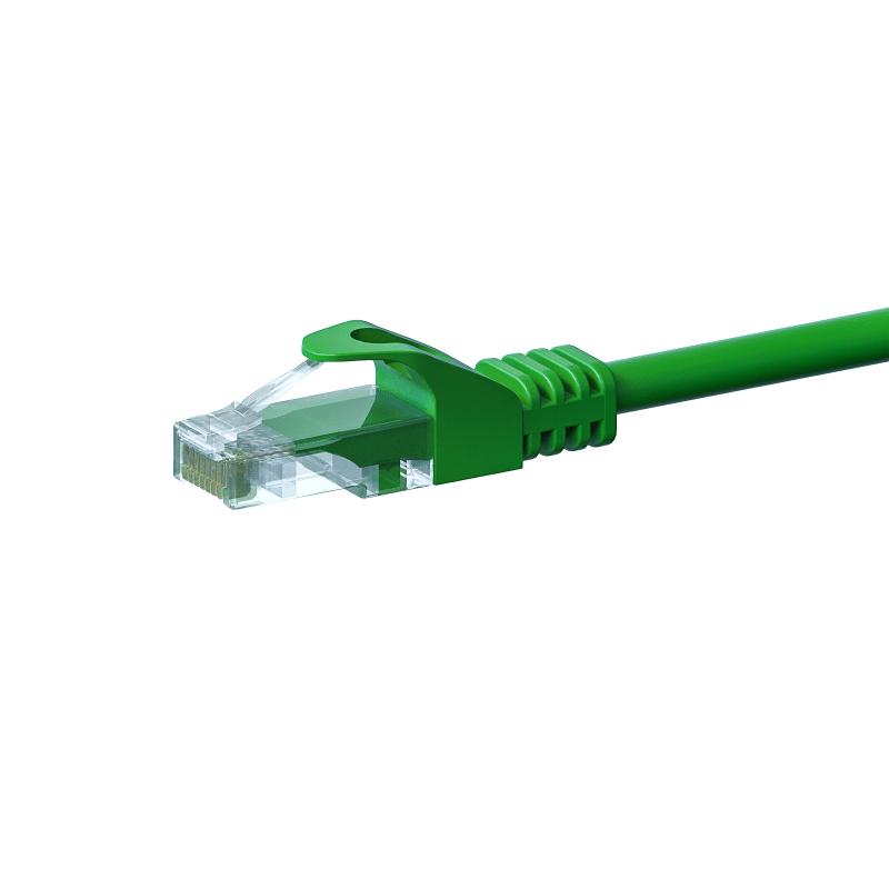 Câble Cat5e UTP 100% cuivre vert - 0.25m