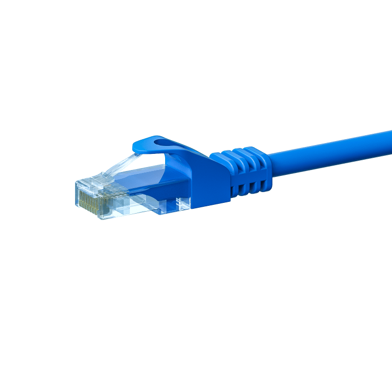 Câble Cat5e UTP 100% cuivre bleu - 5m