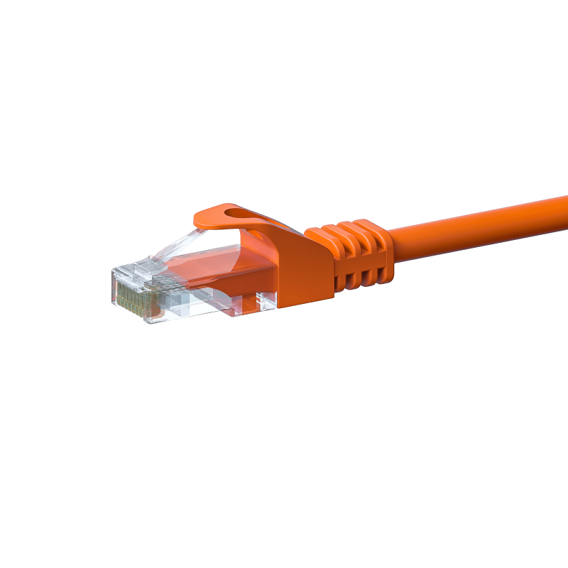 Câble Cat5e UTP 100% cuivre orange - 1m