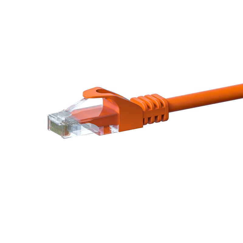 Câble Cat5e UTP 100% cuivre orange - 2m
