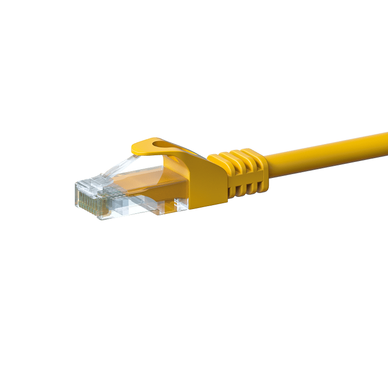 Câble Cat5e UTP 100% cuivre jaune - 10m