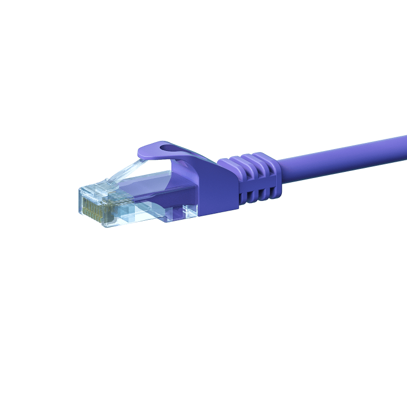 Câble Cat5e UTP 100% cuivre violet - 0.25m
