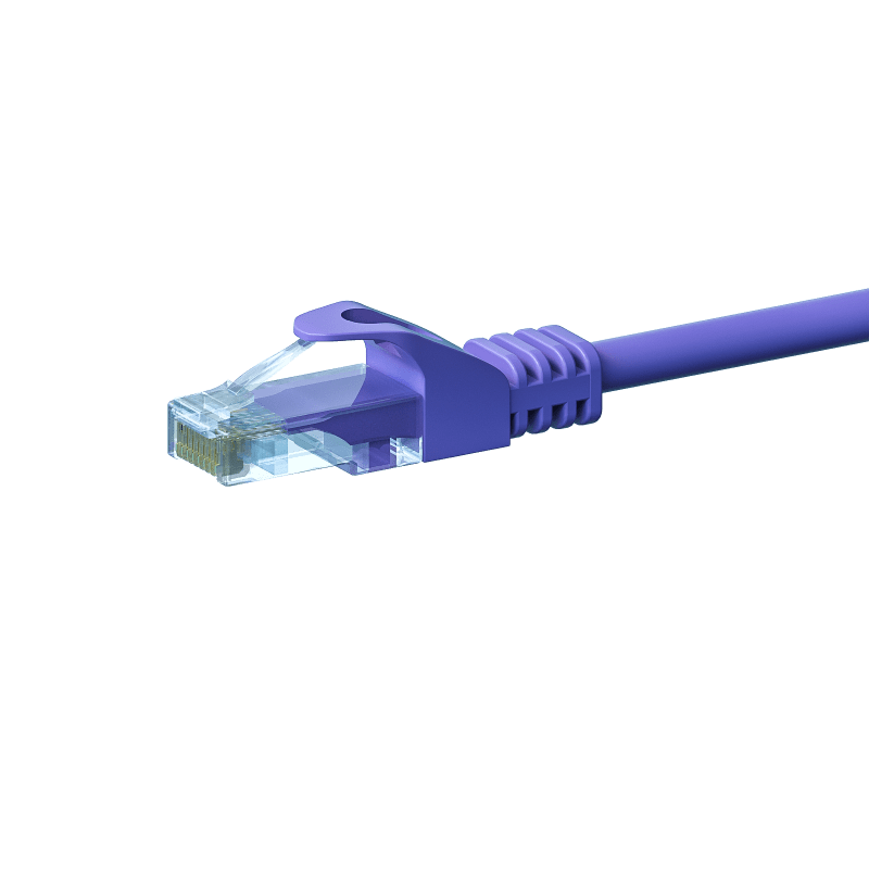 Câble Cat5e UTP 100% cuivre violet - 0.50m