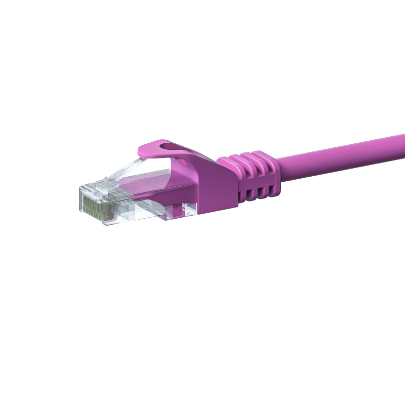 Câble Cat5e UTP 100% cuivre rose - 0.25m