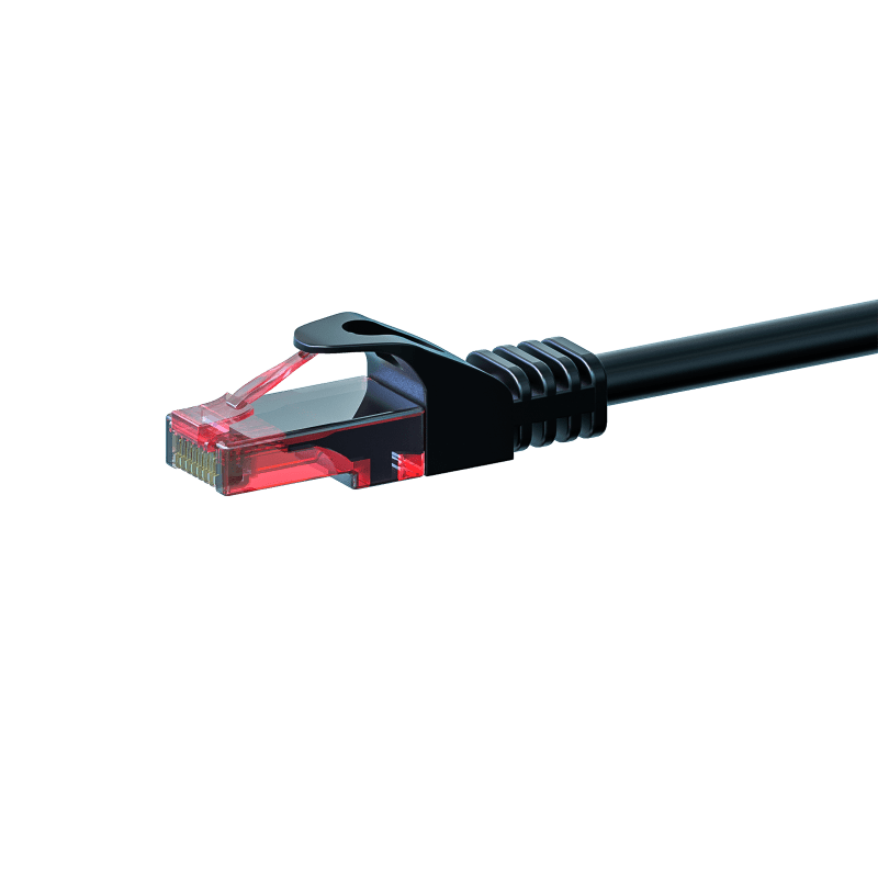 Câble CAT6 UTP 100% cuivre noir - 0.25m