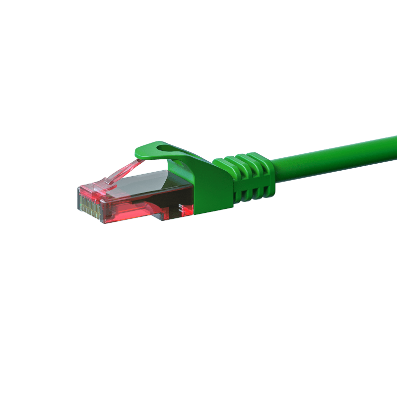 Câble CAT6 UTP 100% cuivre vert - 0.25m