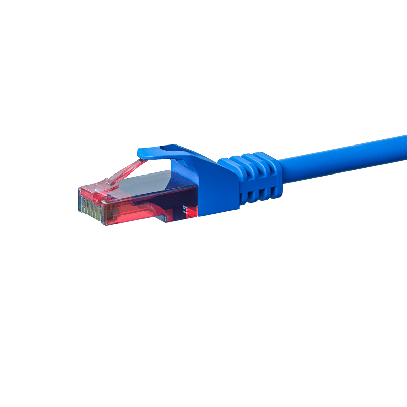 Câble CAT6 UTP 100% cuivre bleu - 0.50m