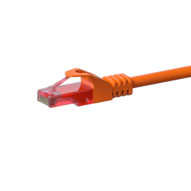 Câble CAT6 UTP 100% cuivre orange - 0.25m