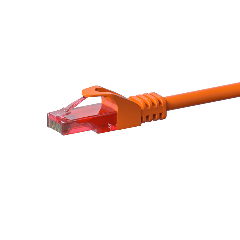 Câble patch UTP CAT6 0,15 m orange - 100 % cuivre