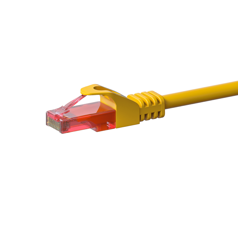 Câble patch UTP CAT6 0,15 m jaune - 100 % cuivre