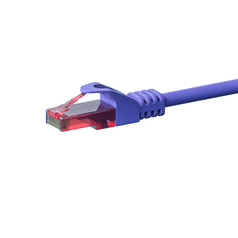 Câble patch UTP CAT6 0,15 m violet - 100 % cuivre