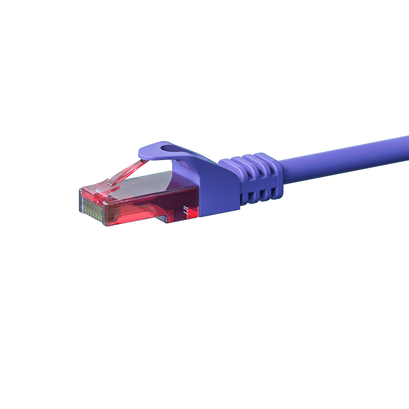 Câble CAT6 UTP 100% cuivre violet - 0.50m