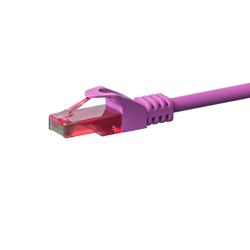 Câble CAT6 UTP 100% cuivre rose - 0.25m