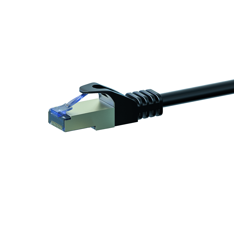 Câble CAT6A S/FTP (PIMF) 100% cuivre noir - 5m