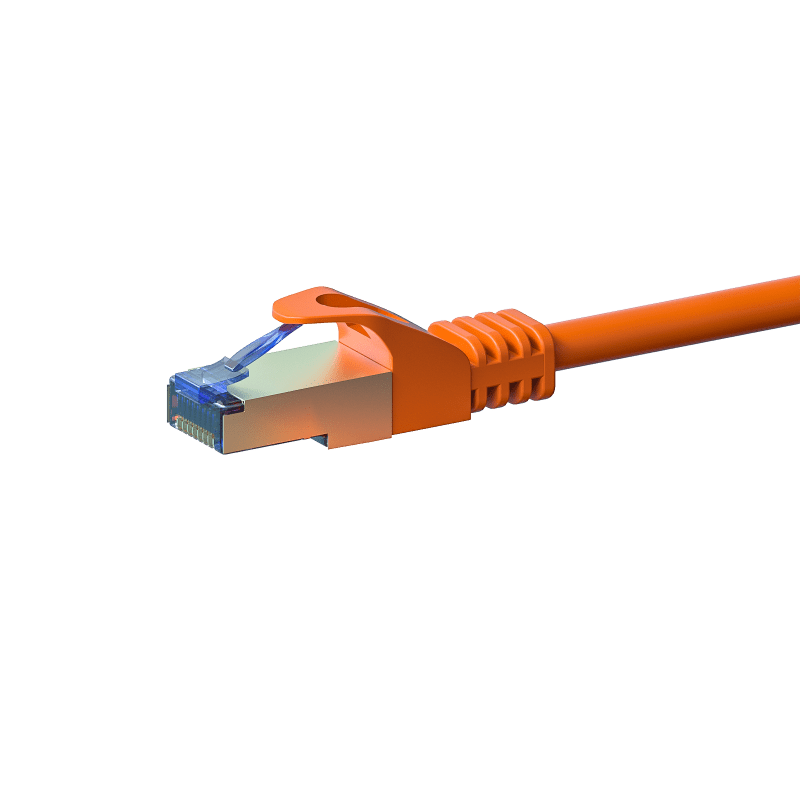 Câble CAT6A S/FTP (PIMF) 100% cuivre orange - 30m