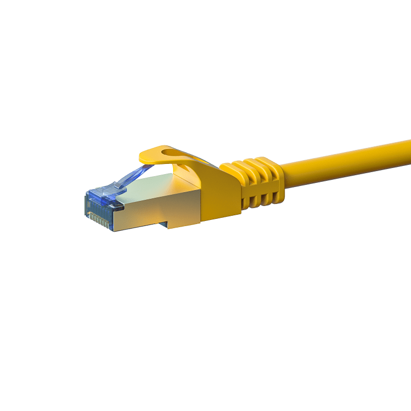 Câble CAT6A S/FTP (PIMF) 100% cuivre jaune - 0.50m